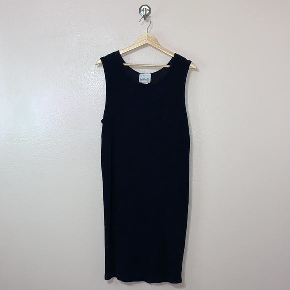 KATHRYN DEENE NEW YORK - BLACK SLEEVELESS KNEE LENGTH SHEATH DRESS - Picture 10 of 16